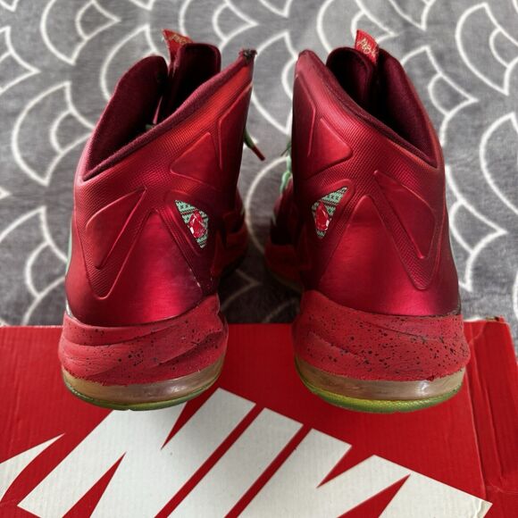 Nike LeBron 10 Christmas 2012 Red/Green OG Basketball Shoe Sz 10.5 main image 5